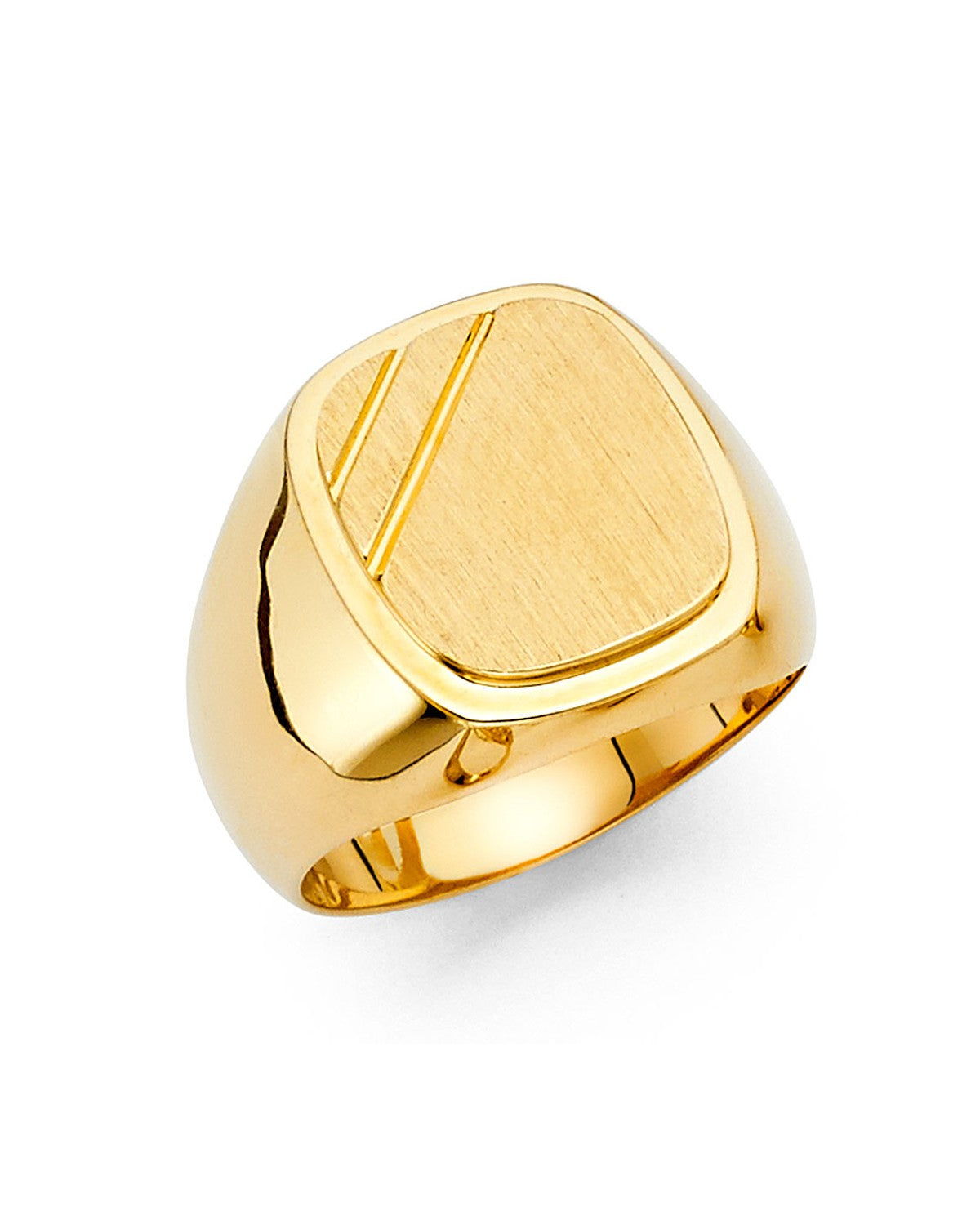 14K Yellow Gold Men's Signet Ring (RG-1640)