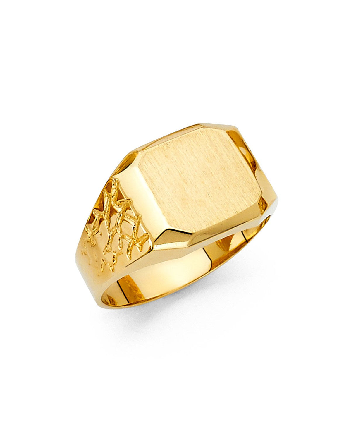 14K Yellow Gold Men's Signet Ring (RG-1648)