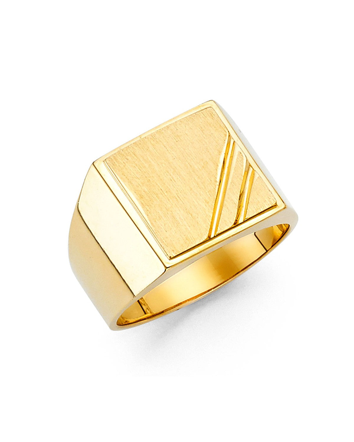 14K Yellow Gold Men's Signet Ring (RG-1650)