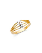 14K Two-Tone Gold 2T Fancy Ring (RG-1854)