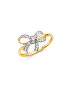 14K Yellow Gold 2T CZ Fancy Ring (RG-2141)