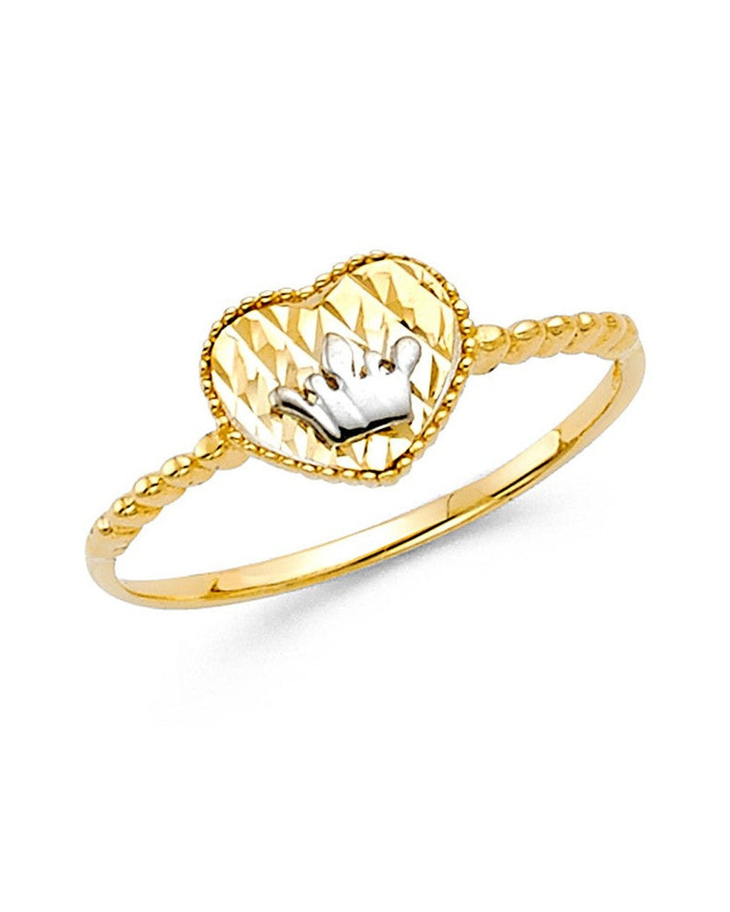 14K Two-Tone Gold 2T CZ Fancy Ring (RG-2156)