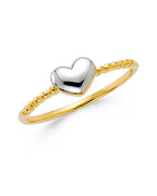 14K Two-Tone Gold 2T CZ Fancy Ring (RG-2163)
