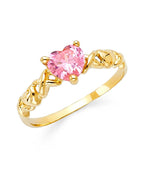 14K Yellow Gold CZ Fancy Ring (RG-2191)