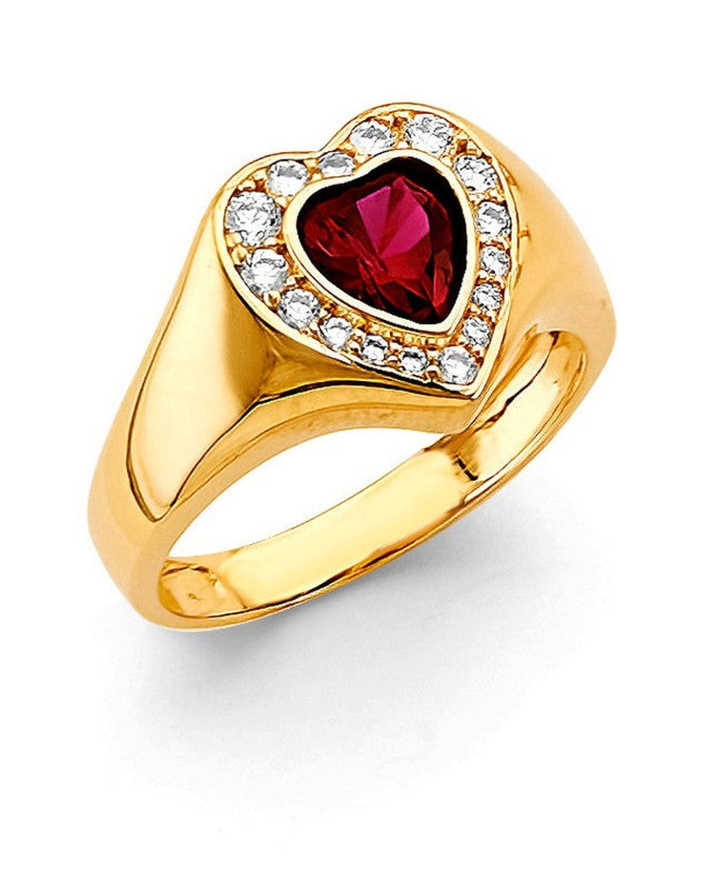 14K Yellow Gold CZ Fancy Ring (RG-2203)