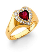14K Yellow Gold CZ Fancy Ring (RG-2203)