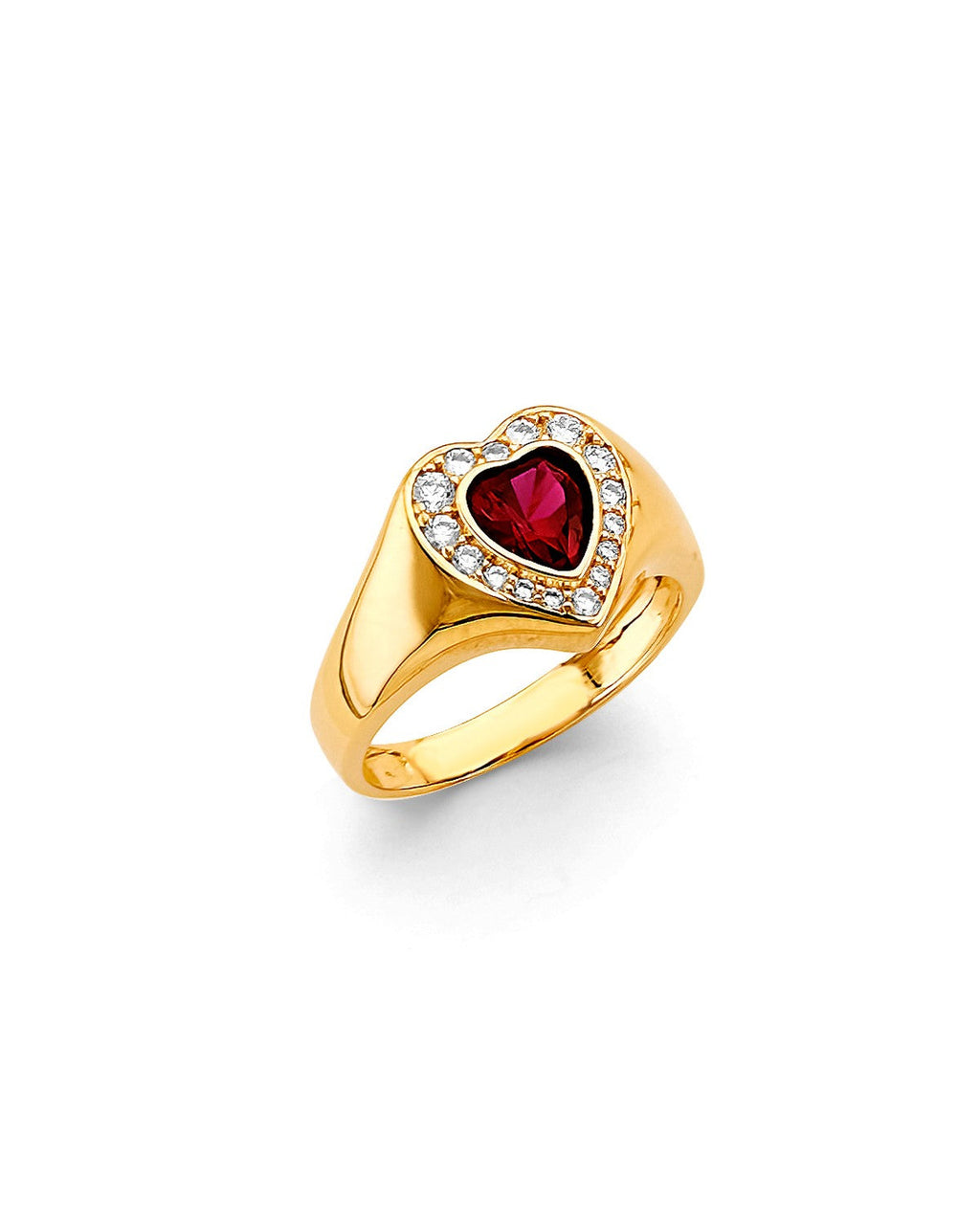 14K Yellow Gold CZ Fancy Ring (RG-2203)