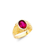 14K Yellow Gold CZ Babies Ring (RG-2261)