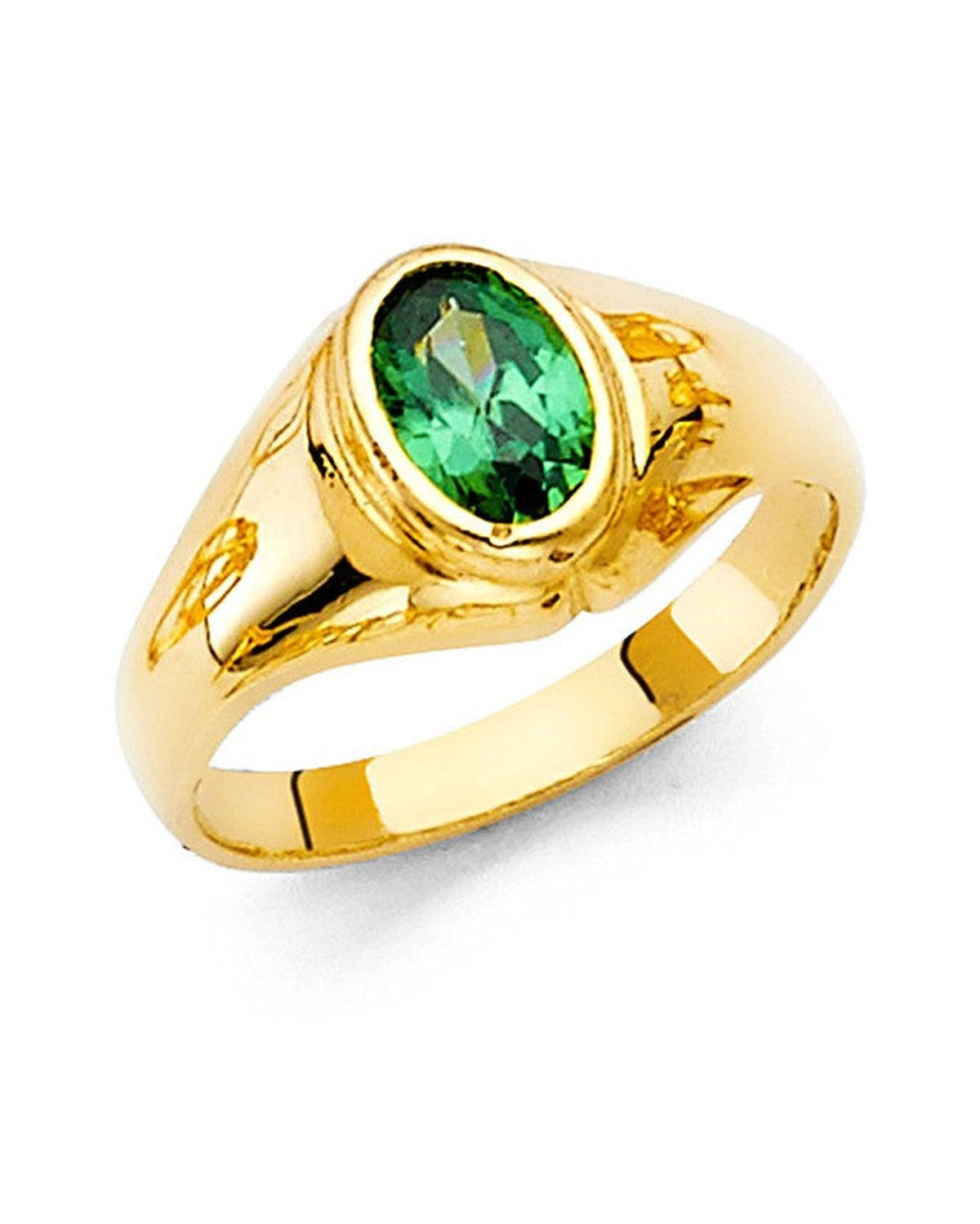 14K Yellow Gold CZ Babies Ring (RG-2272)