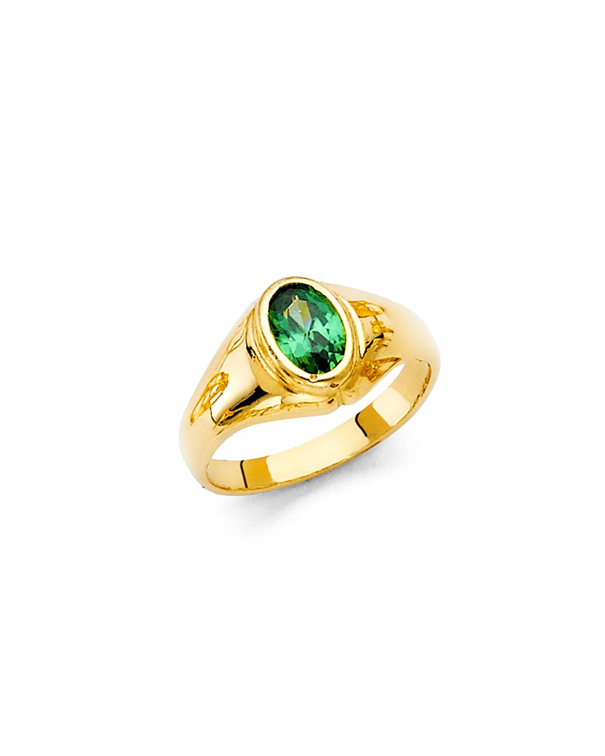 14K Yellow Gold CZ Babies Ring (RG-2272)