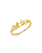 14K Yellow Gold CZ Fancy Ring (RG-2320)