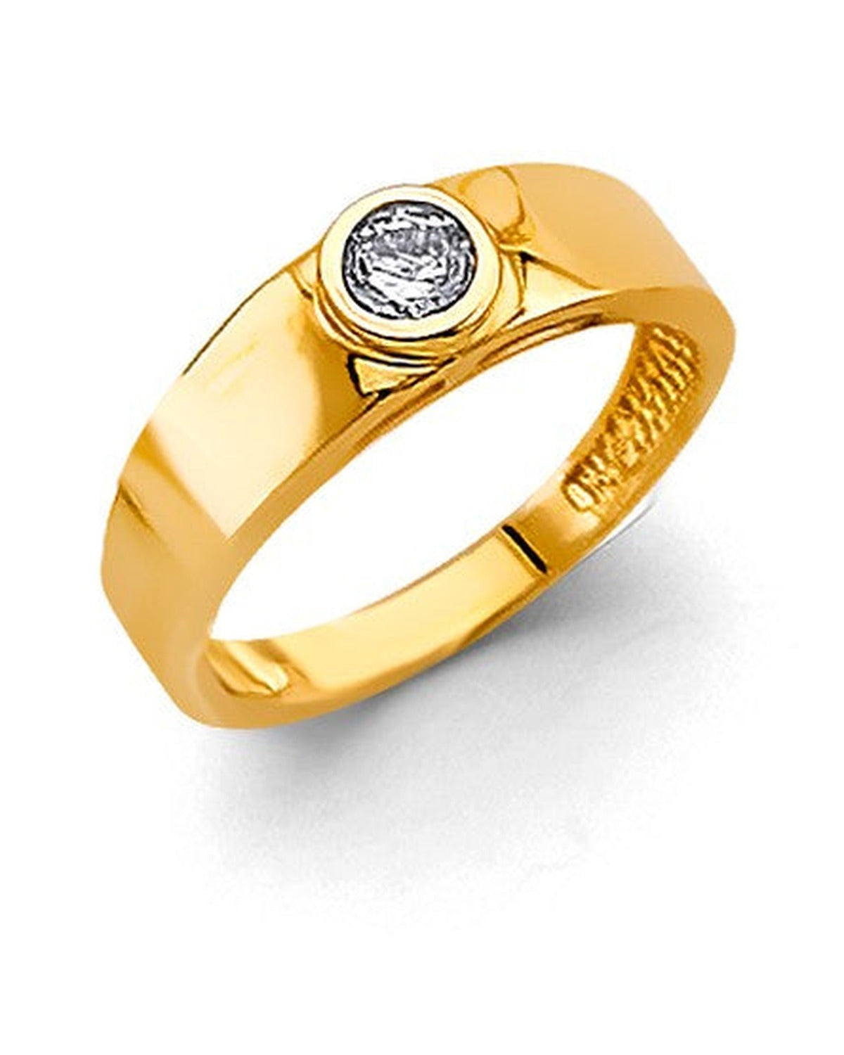 14K Yellow Gold CZ Babies Ring (RG-2338)
