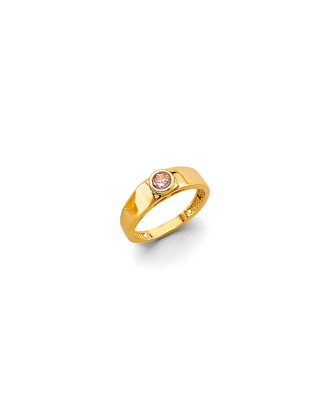 14K Yellow Gold CZ Babies Ring (RG-2339)