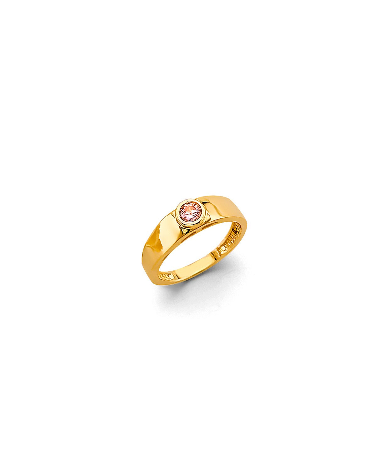 14K Yellow Gold CZ Babies Ring (RG-2339)