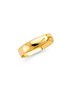 14K Yellow Gold 4mm Milgrain Wedding Band - Size 7 (RG-2386)