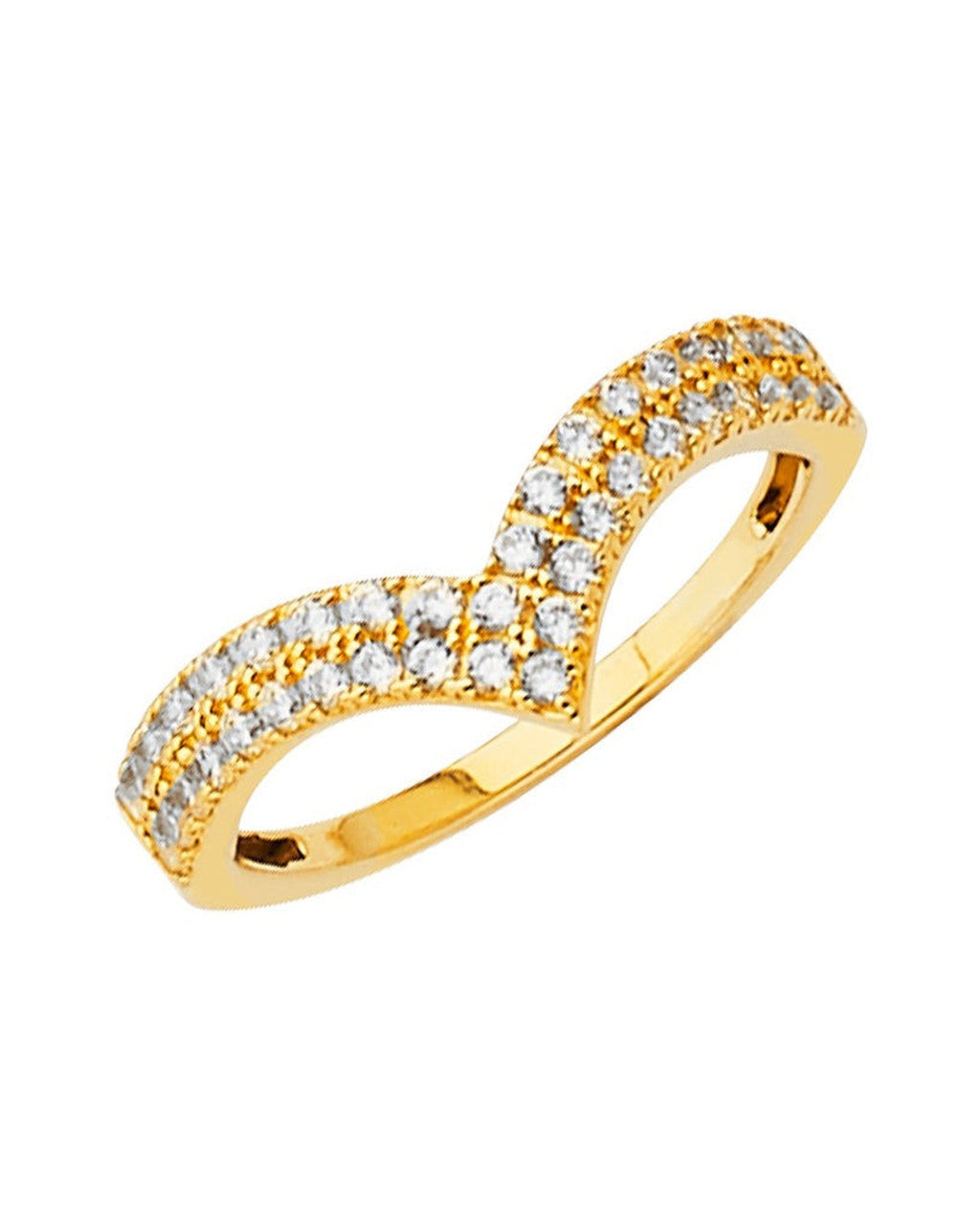 14K Yellow Gold Fancy CZ Ring/Set (RG-2596)