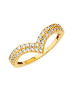 14K Yellow Gold Fancy CZ Ring/Set (RG-2596)