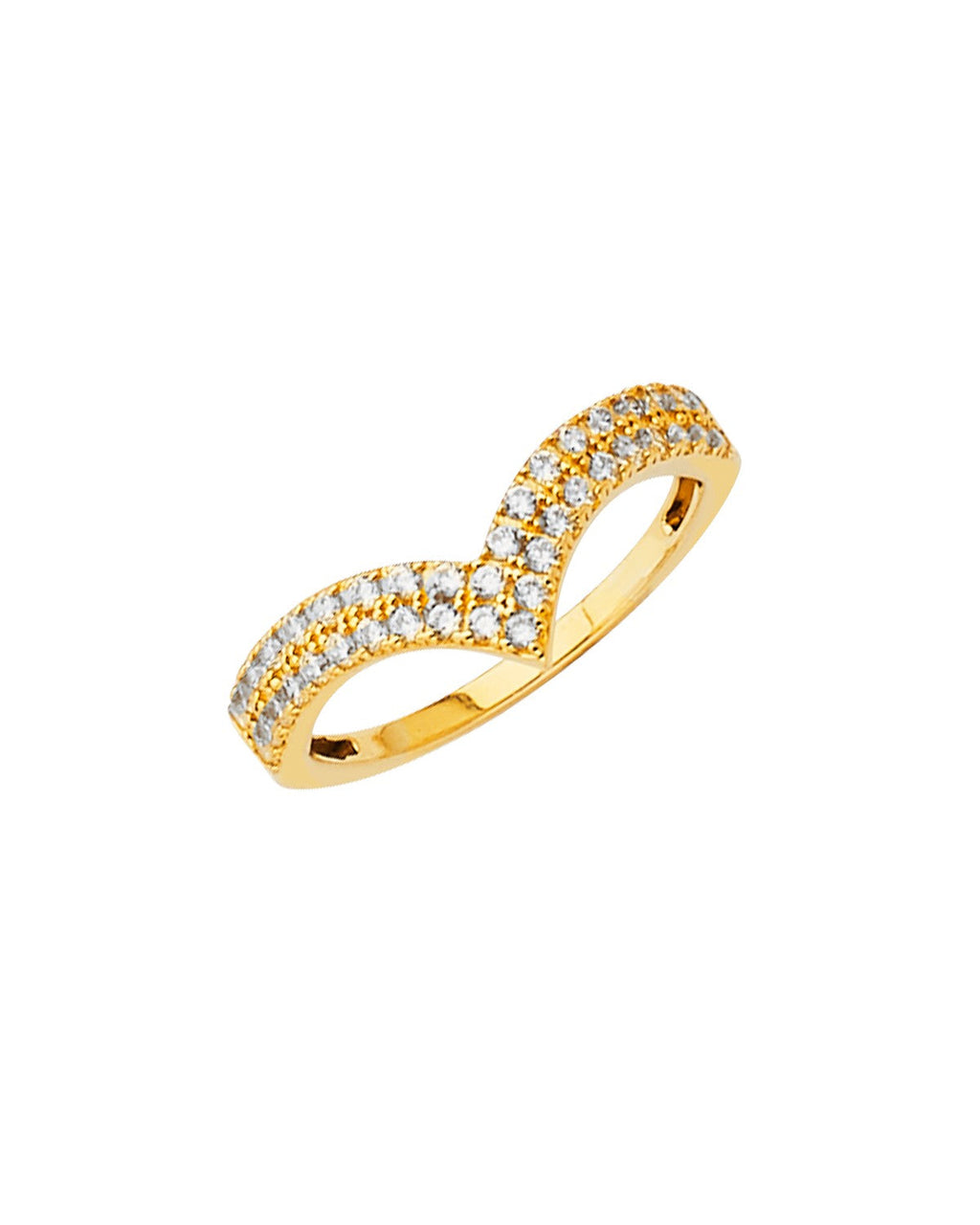 14K Yellow Gold Fancy CZ Ring/Set (RG-2596)