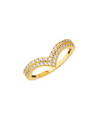 14K Yellow Gold Fancy CZ Ring/Set (RG-2596)