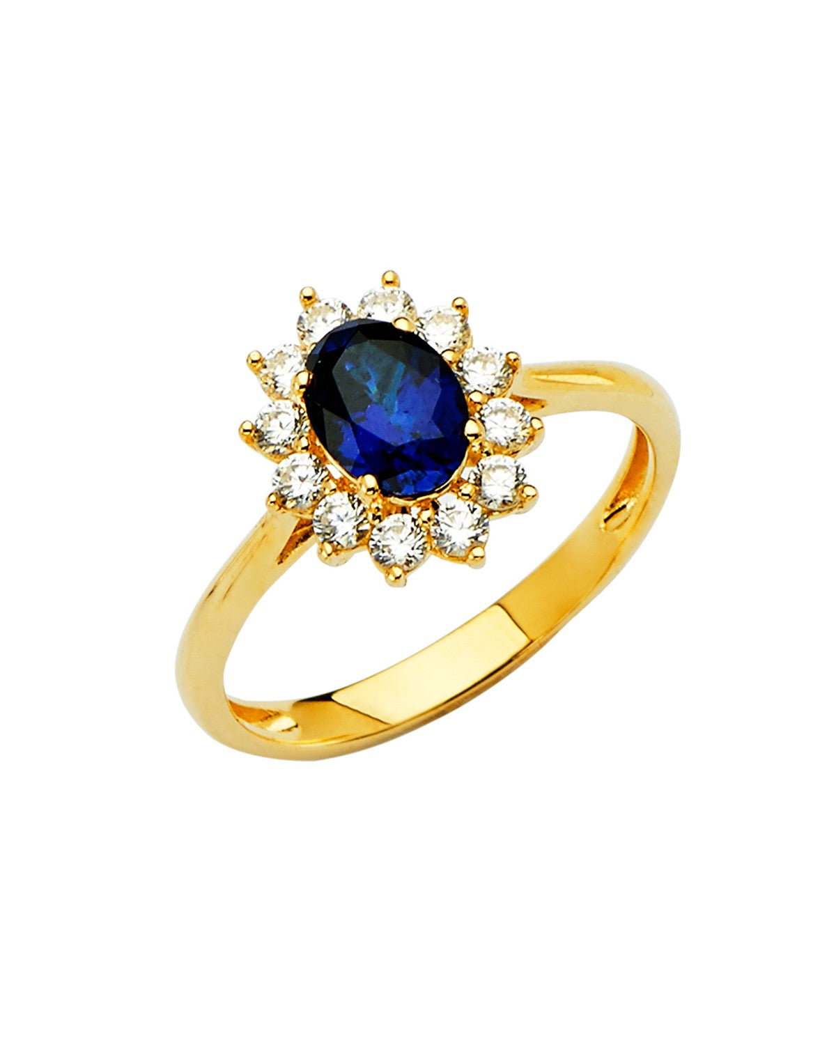 14K Yellow Gold Fancy CZ Ring (RG-2633)