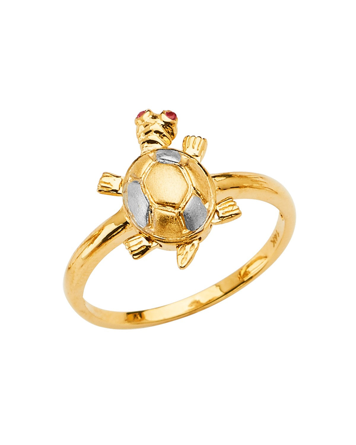 14K Two-Tone Gold Baby Turtle Ring (RG-2673)