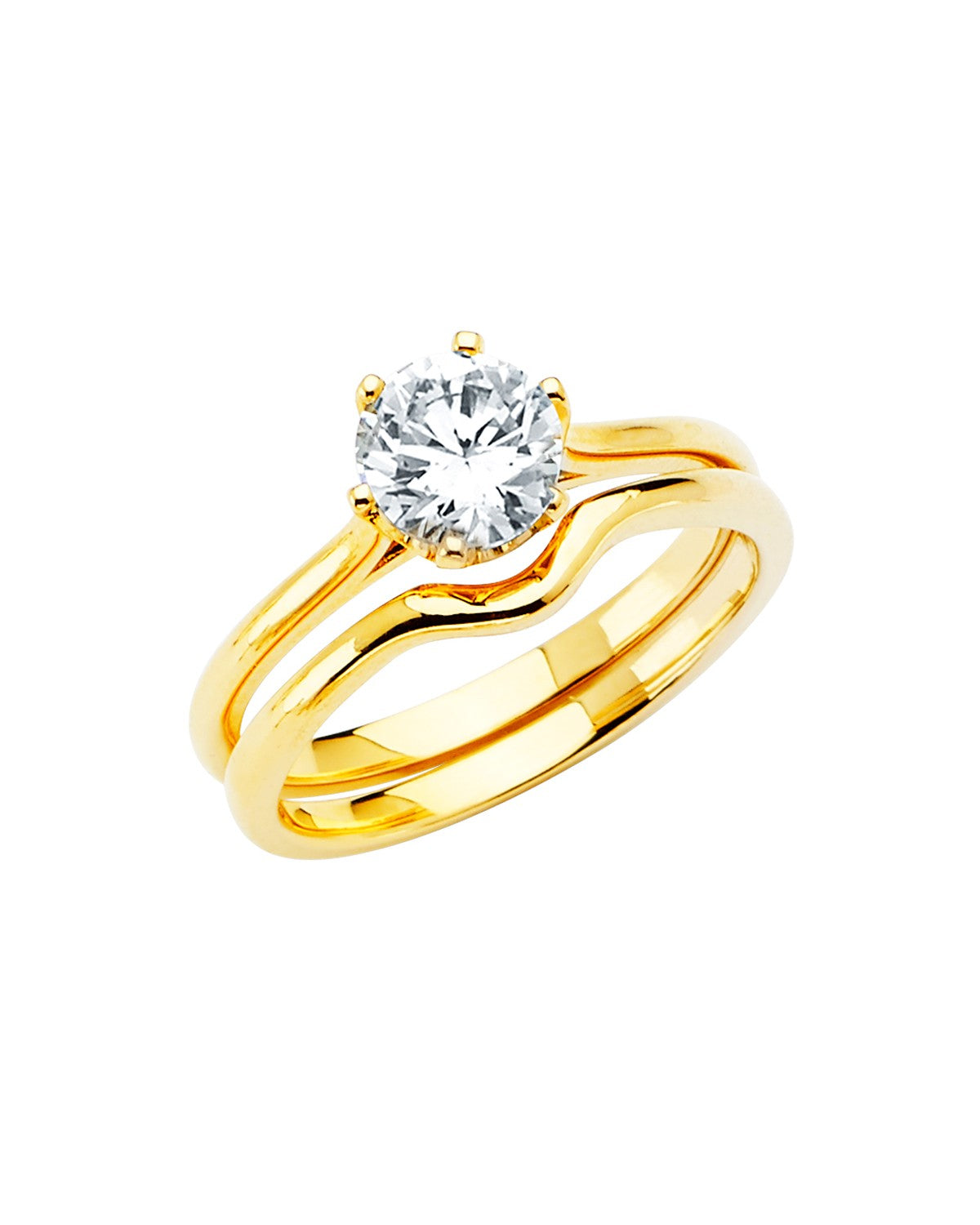 14K Yellow Gold Ladies Wedding Band (RG-2800)