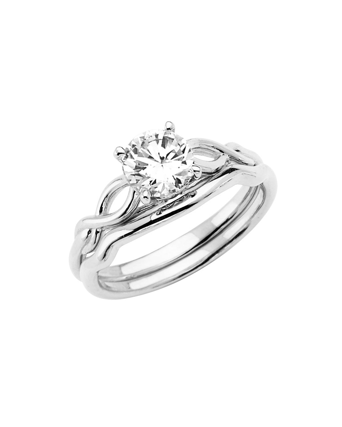 14K White Gold Ladies Wedding Band (RG-2810)