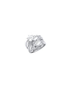 14K White Gold Ladies CZ Wedding Band/Trio Set (RG-2963)