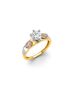 14K Tri-Color Gold 3C CZ Engagement Ring (RG-3078)