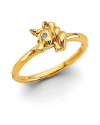 14K Yellow Gold Babies CZ Ring (RG-3089)