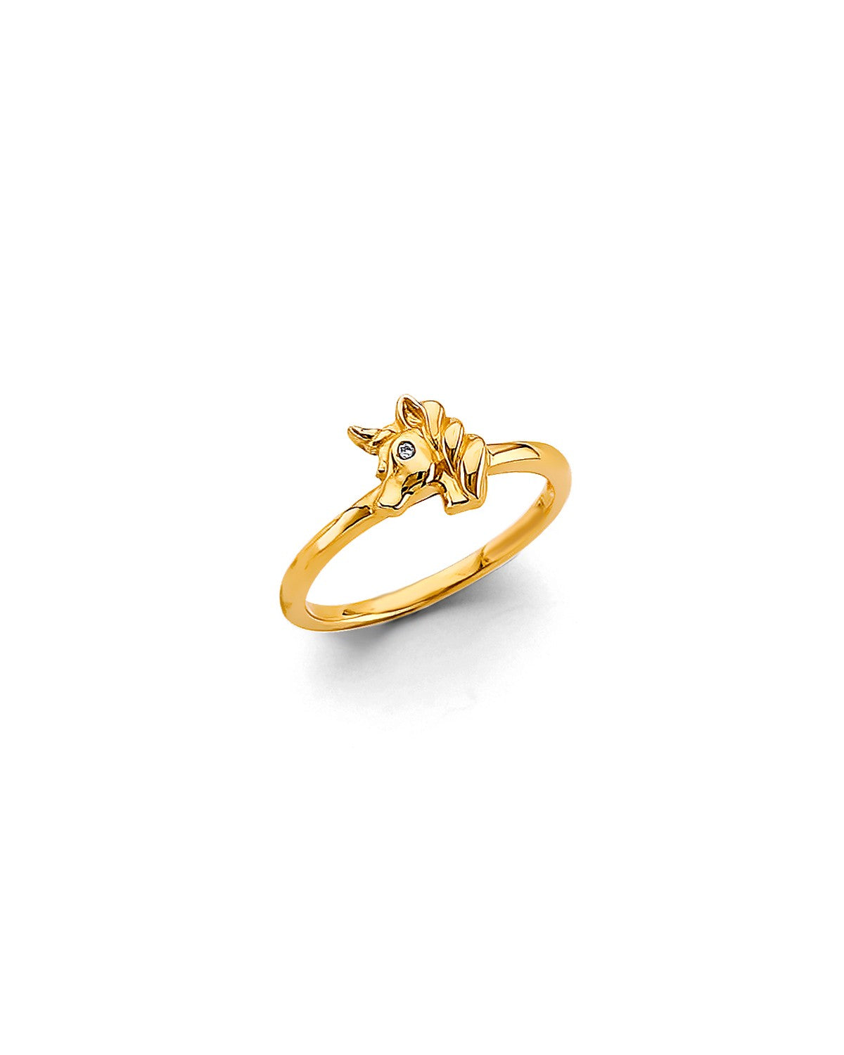 14K Yellow Gold Babies CZ Ring (RG-3089)