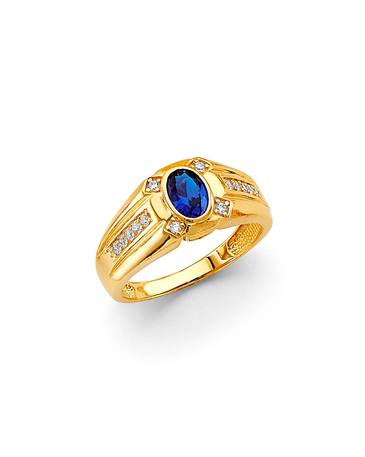 14K Two-Tone Gold 2T Men's CZ Ring (RG-3155)