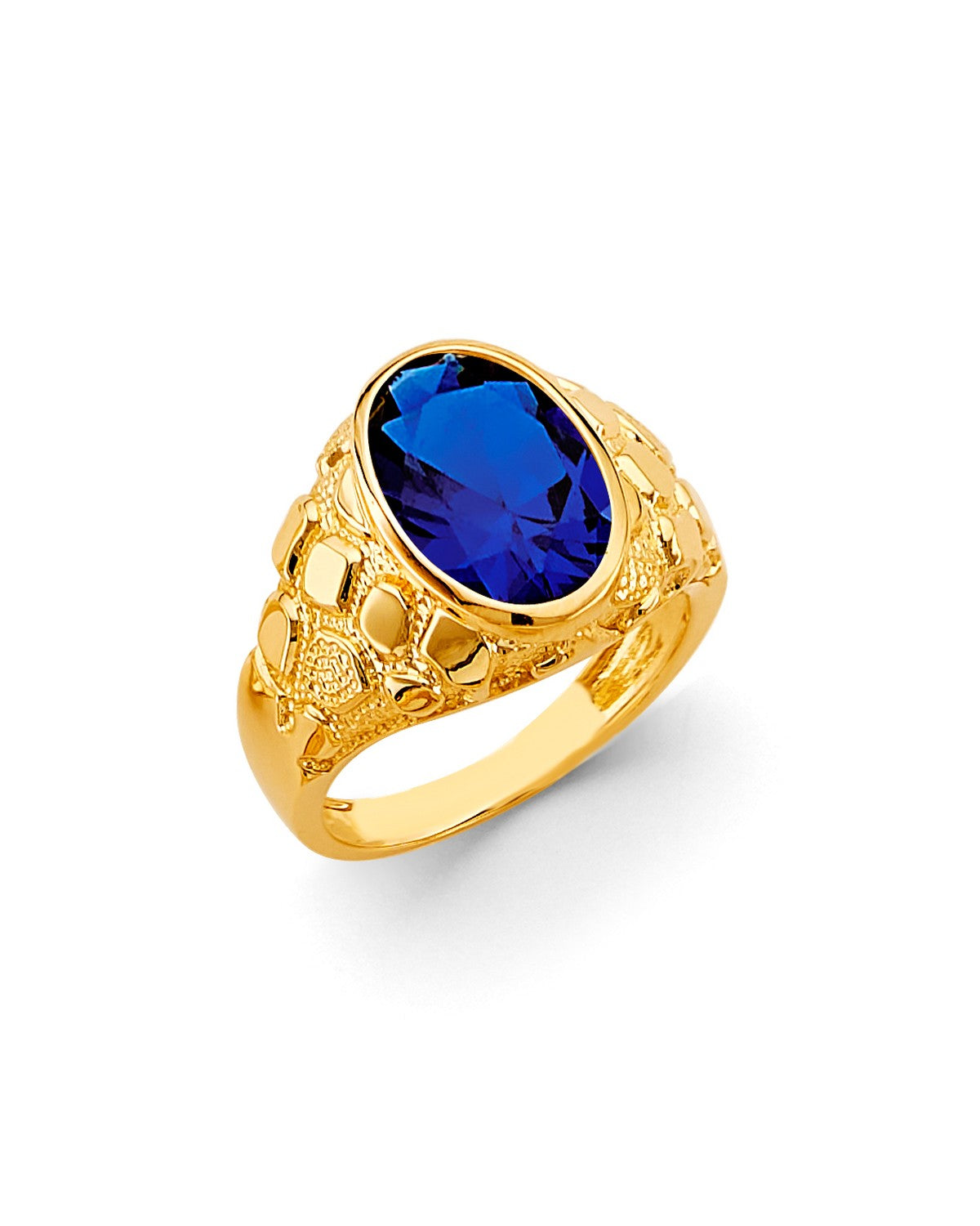14K Yellow Gold Men's CZ Ring (RG-3157)