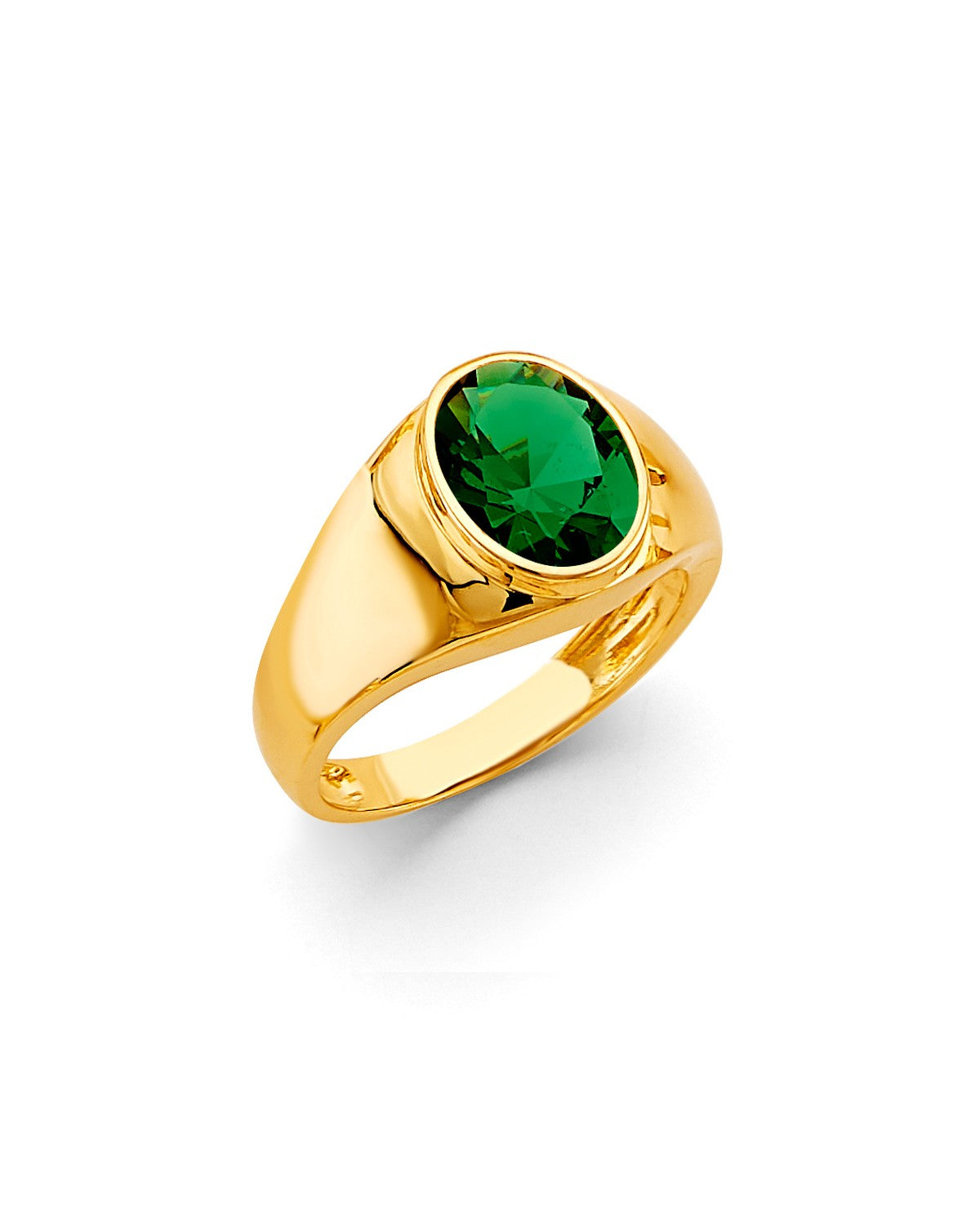 14K Yellow Gold Men's CZ Ring (RG-3158)
