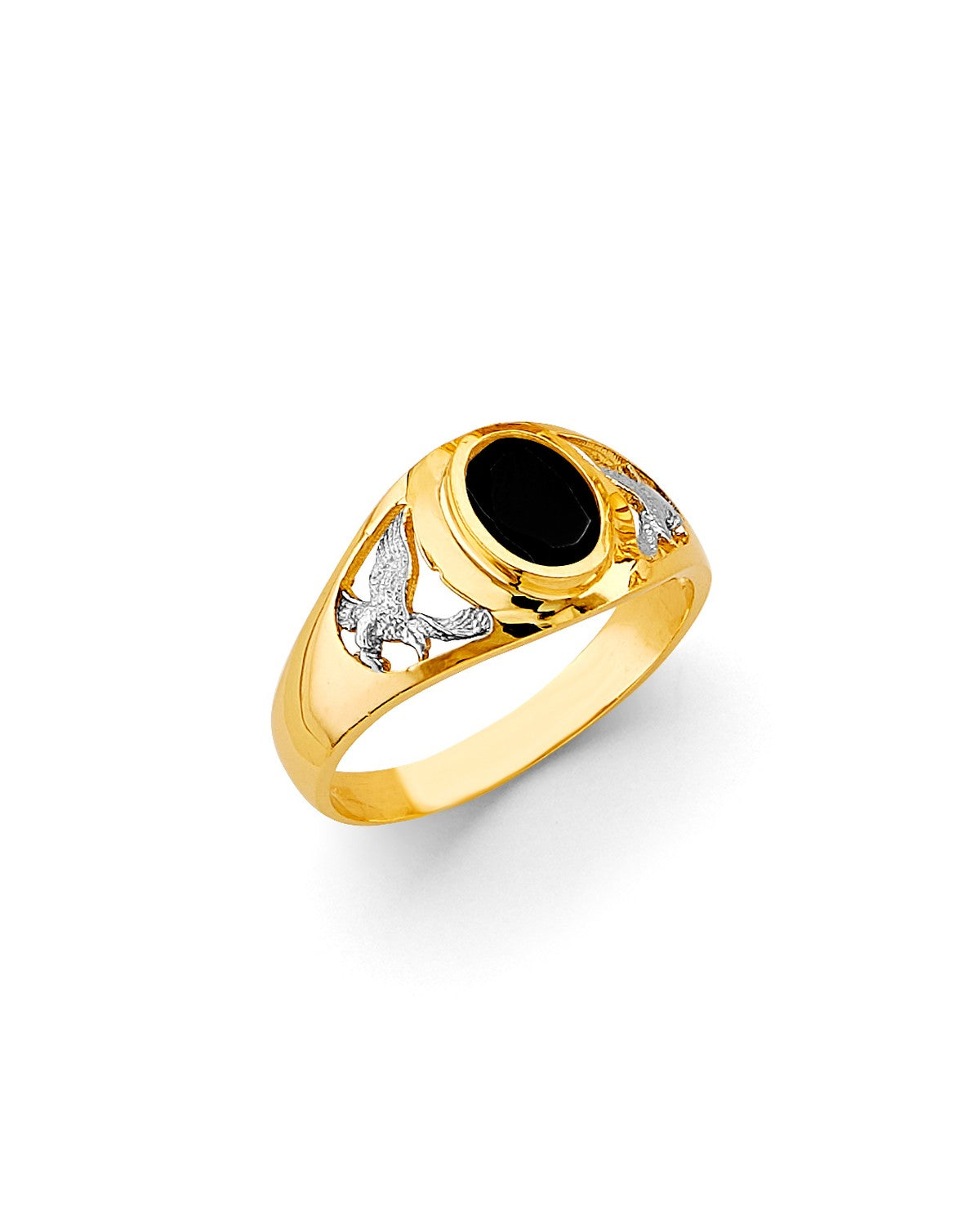 14K Two-Tone Gold 2T Men's CZ Ring (RG-3164)