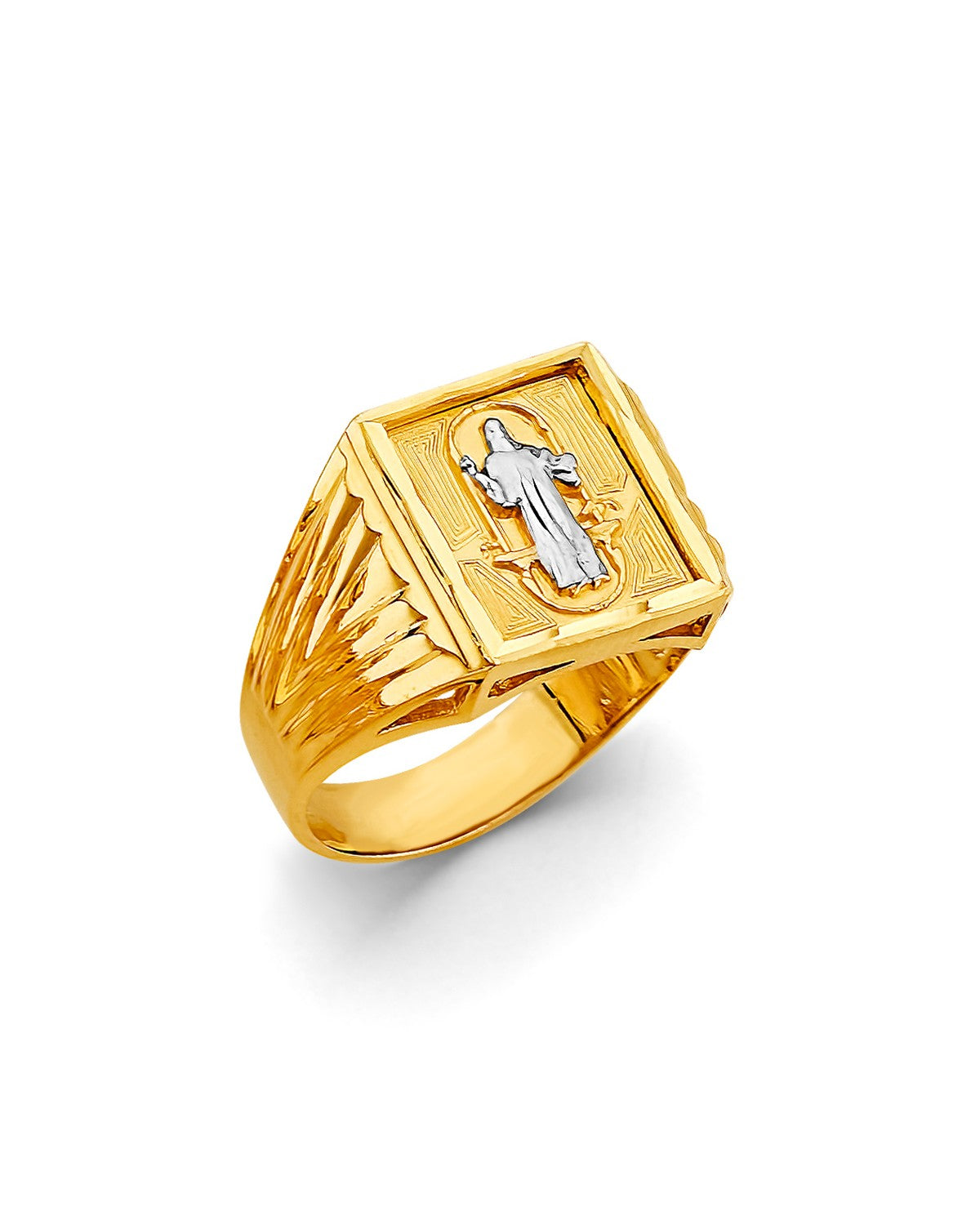 14K Two-Tone Gold 2T San Benito Men's Ring (RG-3174)