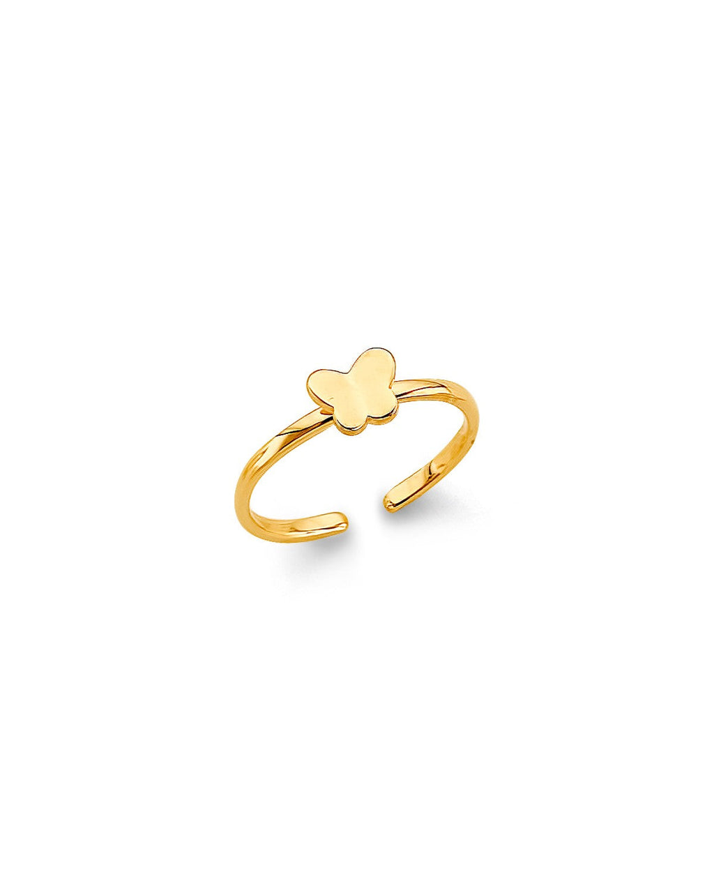 14K Yellow Gold Butterfly Toe Ring (RG-3262)