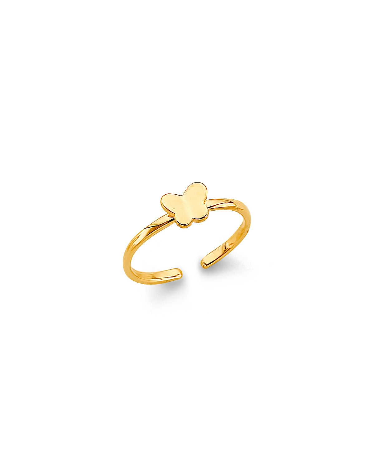 14K Yellow Gold Butterfly Toe Ring (RG-3262)