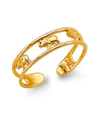 14K Yellow Gold Elephant Toe Ring (RG-3270)