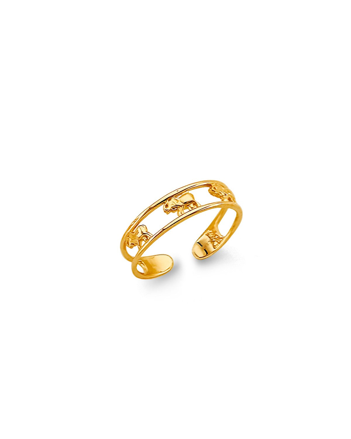 14K Yellow Gold Elephant Toe Ring (RG-3270)