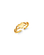 14K Yellow Gold Heart Toe Ring (RG-3275)