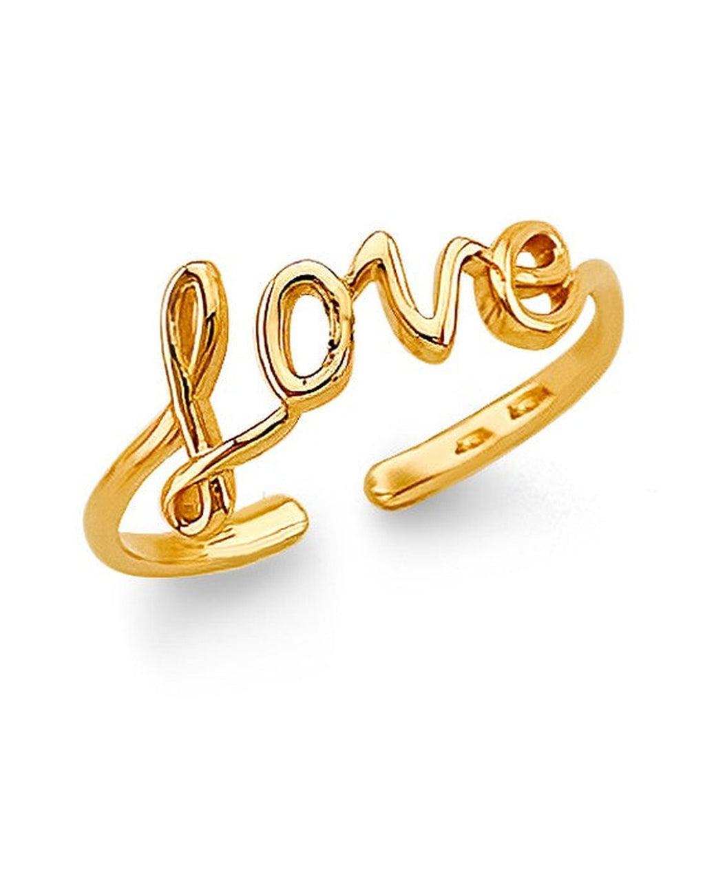 14K Yellow Gold Love Toe Ring (RG-3276)
