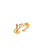 14K Yellow Gold Love Toe Ring (RG-3276)
