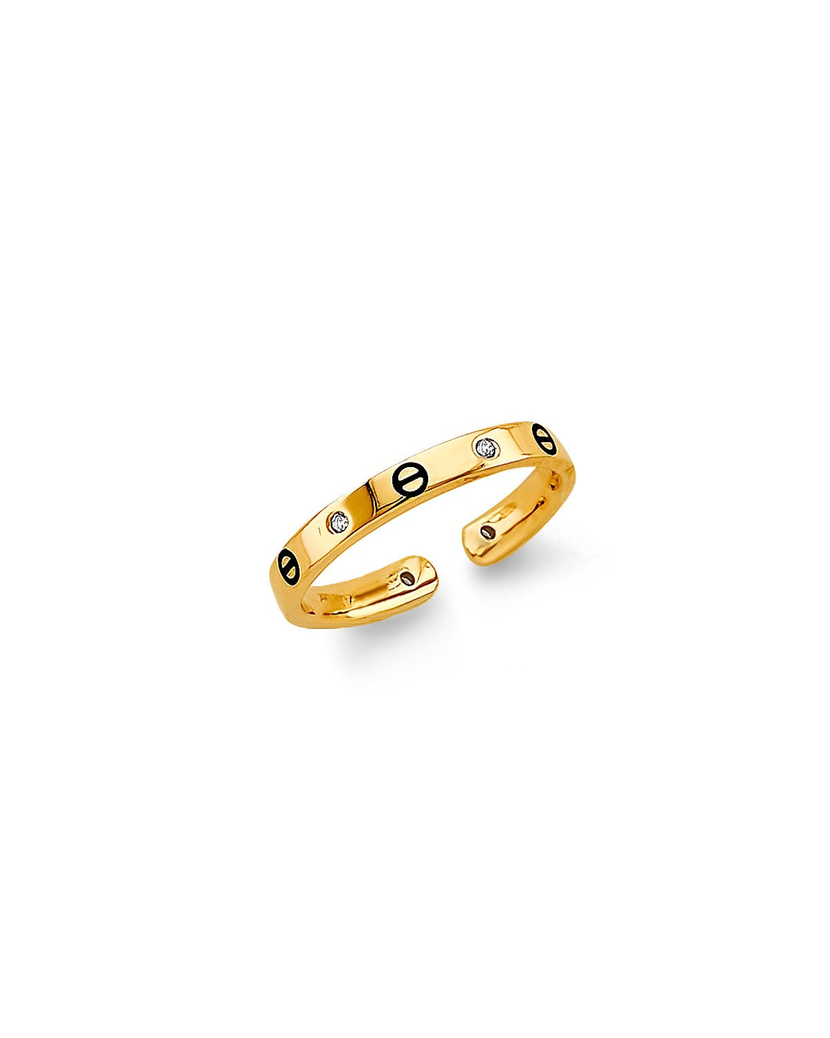 14K Yellow Gold CZ Toe Ring (RG-3286)