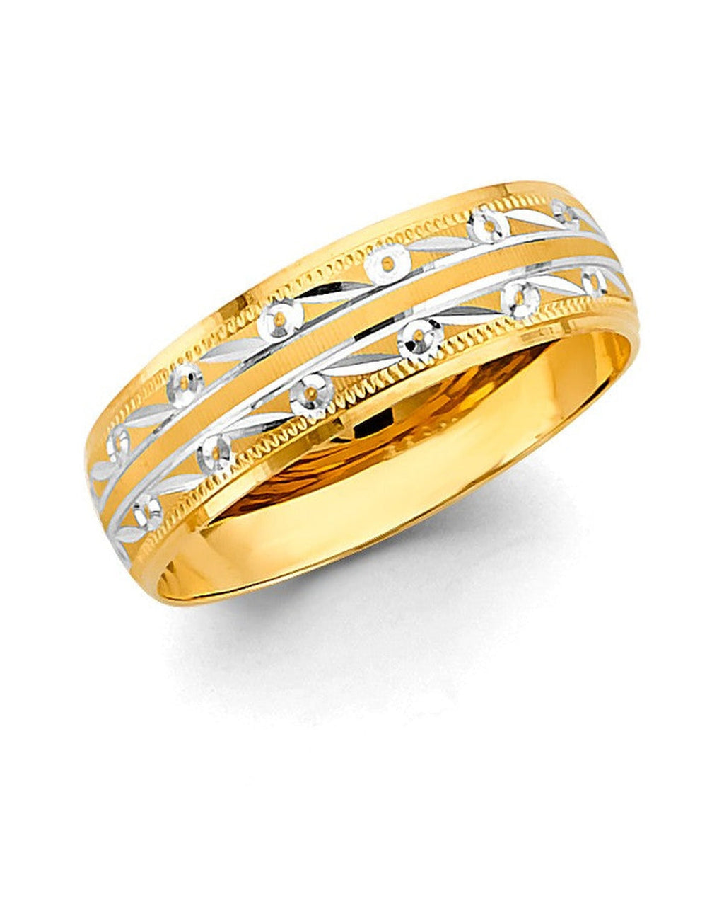 14K Two-Tone Gold 2T Men's Wedding Band (RG-3346)