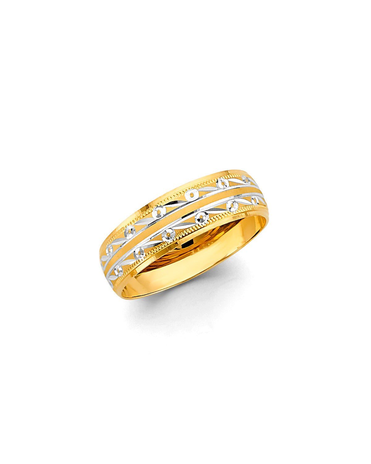 14K Two-Tone Gold 2T Men's Wedding Band (RG-3346)