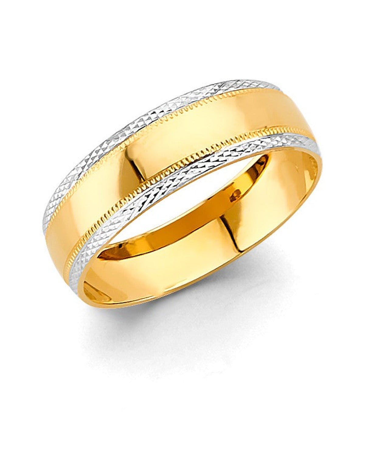 14K Two-Tone Gold 2T Men's Wedding Band (RG-3352)