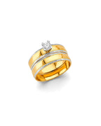 14K Two-Tone Gold 2T Ladies Wedding Band (RG-3354)