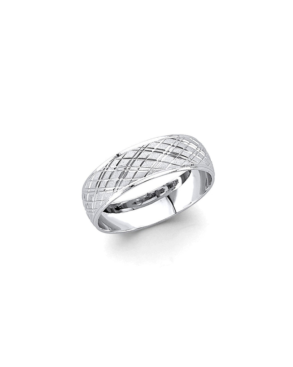 14K White Gold Men's Wedding Band (RG-3358)