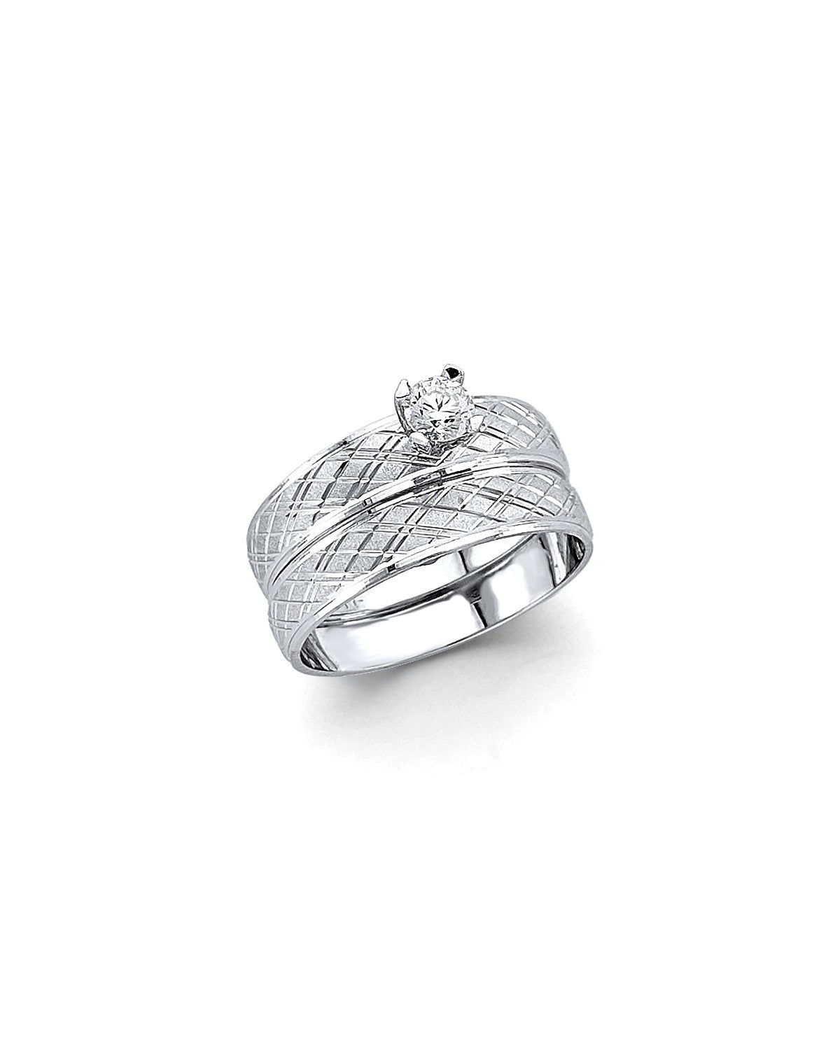 14K White Gold Ladies Wedding Band (RG-3360)